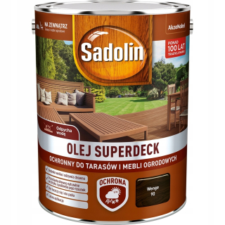 Laky, farby na záhradný nábytok - Sadolin Superdeck Wood Oil Wenge 5L