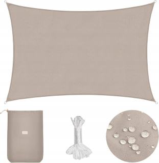 Markíza, tienidlo do záhrady - Plachta Sekey Shade 3x5 m béžová taupe