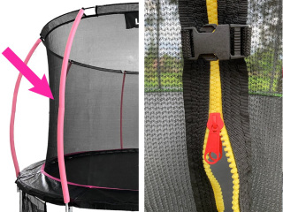 Ochranná sieť na trampolínu - Interná sieť pre šport max 14 stôp ružovej trampolíny