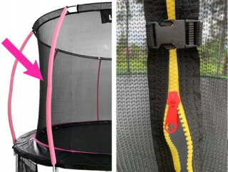 Ochranná sieť na trampolínu - Vnútorná sieť na trampolínu Sport Max 8ft Pink