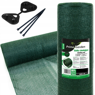 Pletivo, sieť - Tieňová sieť 1,5 x 25 m 95 % zelená + sponky