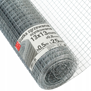 Pletivo, sieť - Chovná mriežka 0,5 m 50 cm zváraná galvanizovaná 13x13 25 MB