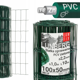 Pletivo, sieť - Chovná mriežka 1m 100 cm zváraná potiahnutá 100x50 10 MB