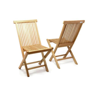 Záhradná stolička - Skladacie stoličky Divero vyrobené z teak