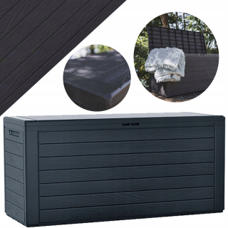 Záhradný úložný box - Záhradná skrinka pre vankúš Rattan záhradné boxy 280 l antracit