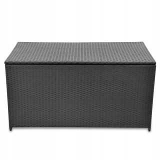 Záhradný box- Truhlica čierna 120x50x60cm PE ratan VidaXL