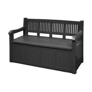Záhradný box- Hrudník Salzburg Lavička tmavošedá (130 x 60