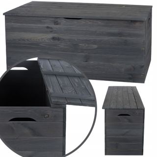 Záhradný úložný box - Záhradný box, drevený box, balkónový box na hračky, SOLID
