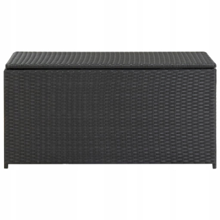 Záhradný box- Poliratan Box 100x50x50cm Black Vidaxl
