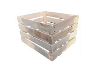 Kvetináč na balkón - Drevená škatuli klietka Apple ovocie 50x40x30
