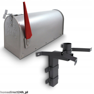 Poštová schránka - American Letter Box, USA Mail s rukoväťou (striebro)