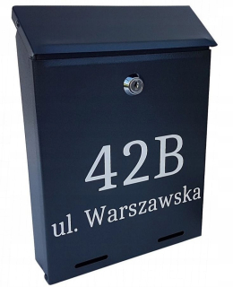 Box pre poštové listy York - číslo domu, - nápis