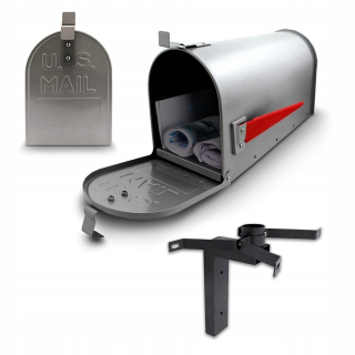 Poštová schránka - American -Style Mailbox Silver + U