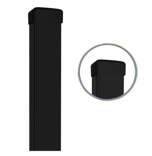 Pletivo, sieť - Plot post 60x40 Black Ral 9005 230 cm