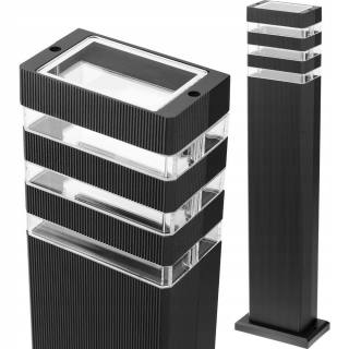 Svetelný stĺp do záhrady - Ecolight GU10 60 cm čierny obdĺžnik osvetľovací stĺp