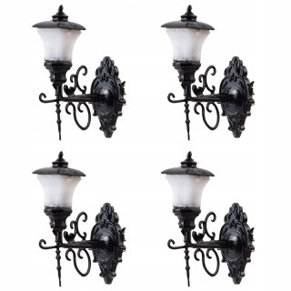 Dekorácia do záhrady - Malá nástenná lampa 4 ks