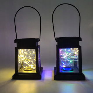 Svetelný stĺp do záhrady - Solar Starry Sky Lantern LED medený drôt halloween vianočné lampy