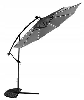 Záhradný slnečník - Slnečné solárne výstavné výstavné záhradné dáždnik 3M 32 LED