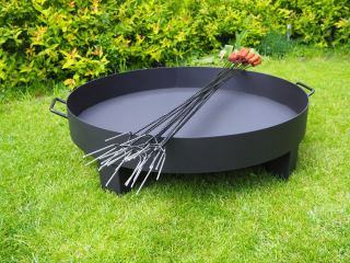 Záhradné ohnisko - Pevné krbu 80 cm, hrubý plech 3 mm!