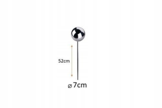 Strieborná guľa Ø 7 cm na vrchole 52 cm