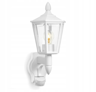 Záhradné nástenné svietidlo - Steinel L 15 Vonkajšia lampa so snímačom pohybu 180 ° retro biela