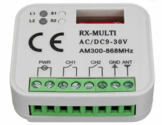 Prijímač na bránu - Ovládač rádiu ovládača pre bránu RX Multi 300-868MHz Rovment