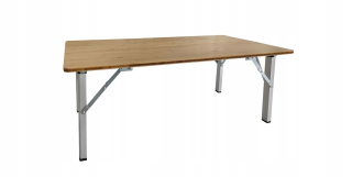 Balkonový, terasový stôl - Tabuľka Obi, obdĺžnikový bambus 100 x 55 x 40 cm