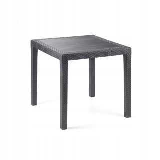 Záhradný stôl, stolík - Vidaxl záhradný stôl, 130x130x72 cm, šedá, oceľ