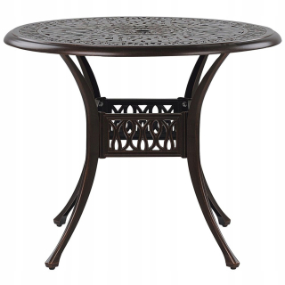 Záhradný stôl, stolík - Round Garden Table 90 cm hnedá Ancona!