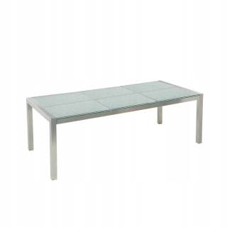 Záhradný stôl, stolík - Záhradný sklenený stôl 180 x 90 cm rozdelený vrchol