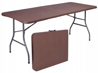 Záhradný stôl, stolík - Rattan Catering Table Skladovanie v kufri - 180 ° C