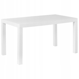 Záhradný stôl, stolík - Záhradný stôl 140 x 80 cm biely fossano