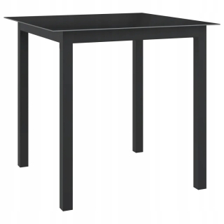 Záhradný stôl, stolík - Čajový stôl, čierny, 60 cm, ratan PE a Drew