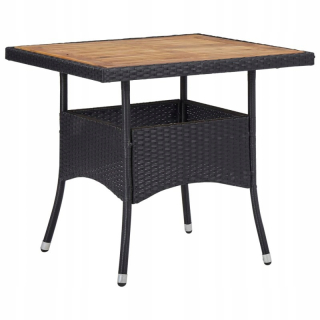Záhradný stôl, stolík - Kávový záhradný stôl 60 cm vyrobený z ratanového balkóna
