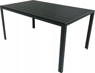 Záhradný stôl, stolík - Záhradný stolík kov Allen77 150x90 Gray Black Gr