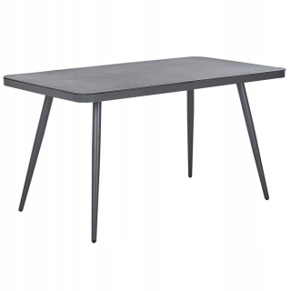 Záhradný stôl, stolík - Kovový záhradný stôl 140 x 80 cm sivé lipari