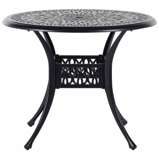 Záhradný stôl, stolík - Round Garden Table 90 cm Čierna Ancona!