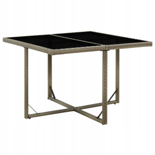 Záhradný stôl, stolík - Záhradný stôl, Gray, 109x107x74 cm, Polirattan I