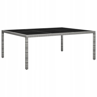 Záhradný stôl, stolík - Garden Table, Gray, 200x150x74 cm, Polirattan