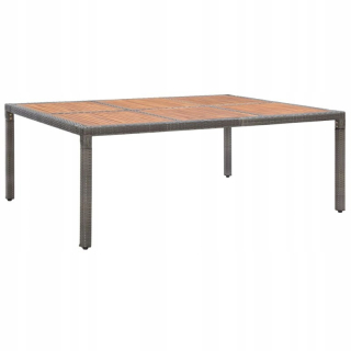 Záhradný stôl, stolík - Garden Table, Gray, 200x150x74 cm, Rattan PE I