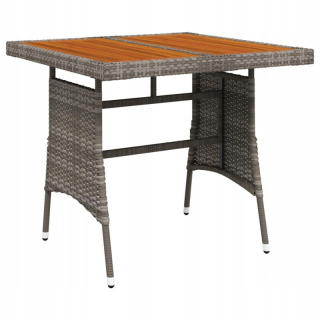 Záhradný stôl, stolík - Záhradný stôl, Gray, 70x70x72 cm, Rattan PE I