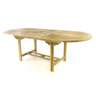Záhradný stôl, stolík - Divero Garden Oval Table Stôl stiahnuteľný 170/