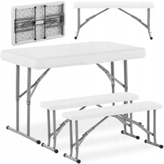 Záhradný stôl, stolík - Kovový stôl okrúhly sivý rohož 70 cm