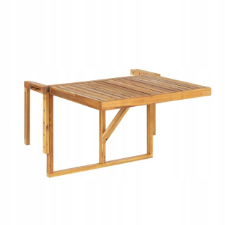 Záhradný stôl, stolík - Závesný balkónový stôl 60 x 40 cm svetlo