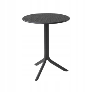 Záhradný stôl, stolík - Čierny záhradný stôl, 75,5 x 106 cm Polirattan