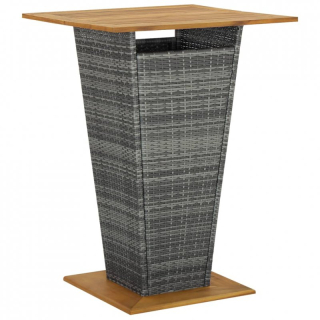 Záhradný stôl, stolík - Stĺpska tabuľka, šedá, 80x80x110 cm, Rattan PE I