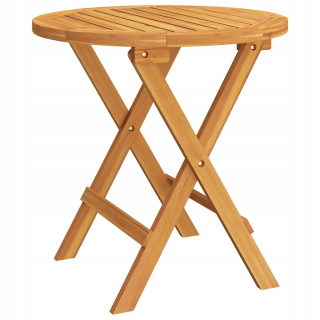 Záhradný stôl, stolík - Bistro Table, Ø46x47 cm, tuhé drevo Acacia