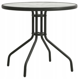 Záhradný stôl, stolík - Bistro Table, Anthracite, Ø80x71 cm, oceľ