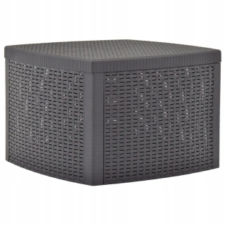 Záhradný stôl, stolík - Záhradný stôl, čierny, 70x70x73 cm, Rattan PE