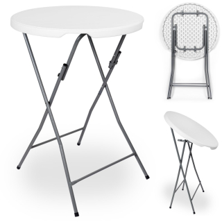 Záhradný stôl, stoličky - Stravovací stolík skladací gala 80 cm biely